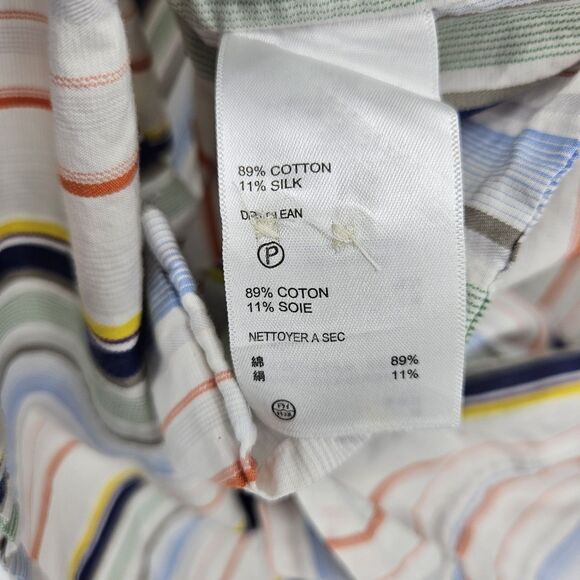 Tommy Bahama Shirt Mens XL Silk Blend Striped Button Up Casual Long Sleeve - Picture 4 of 11